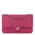 Chanel Lambskin Quilted Medium Double Flap Pink