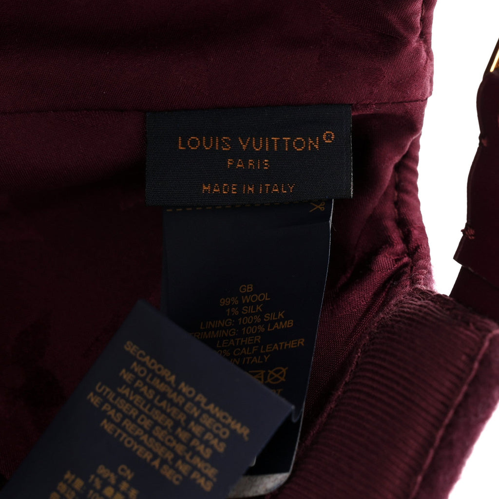 Louis Vuitton Wool Silk Monogram Endless Cap L Bordeaux