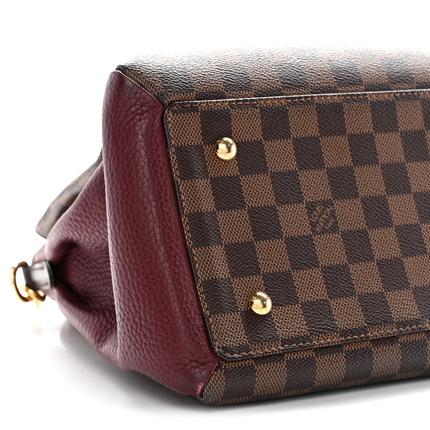 Louis Vuitton Cuir Taurillon Damier Ebene Normandy Bordeaux