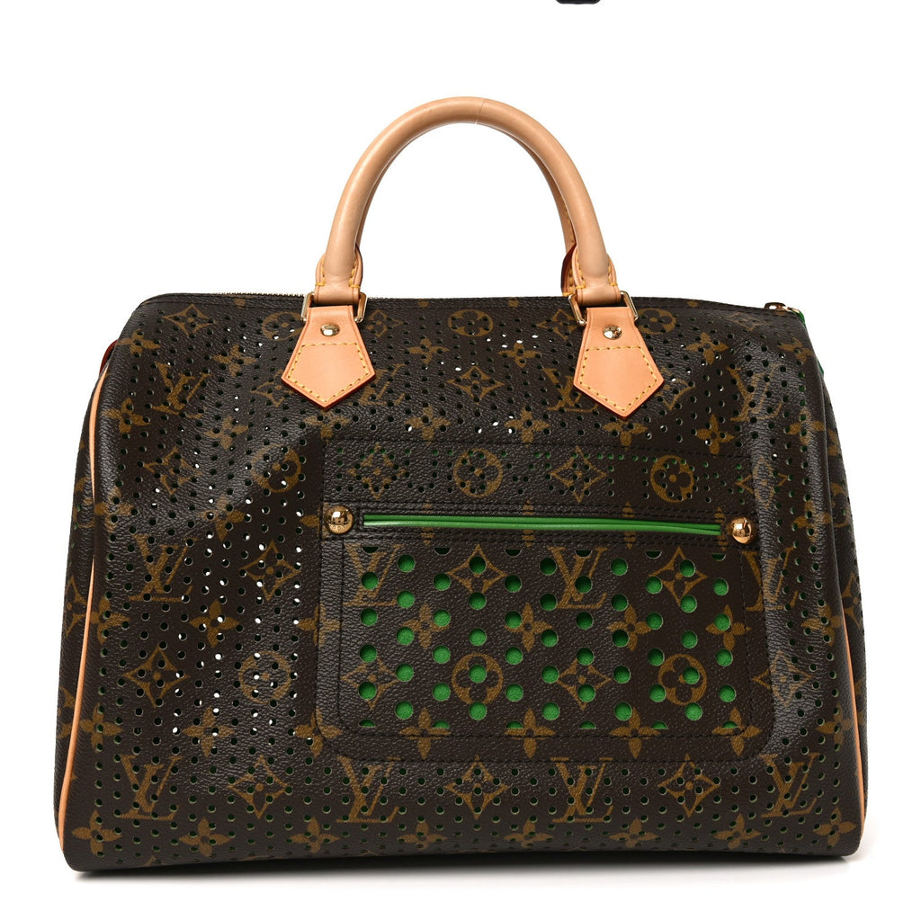 Louis Vuitton Monogram Perforated Speedy 30 Green