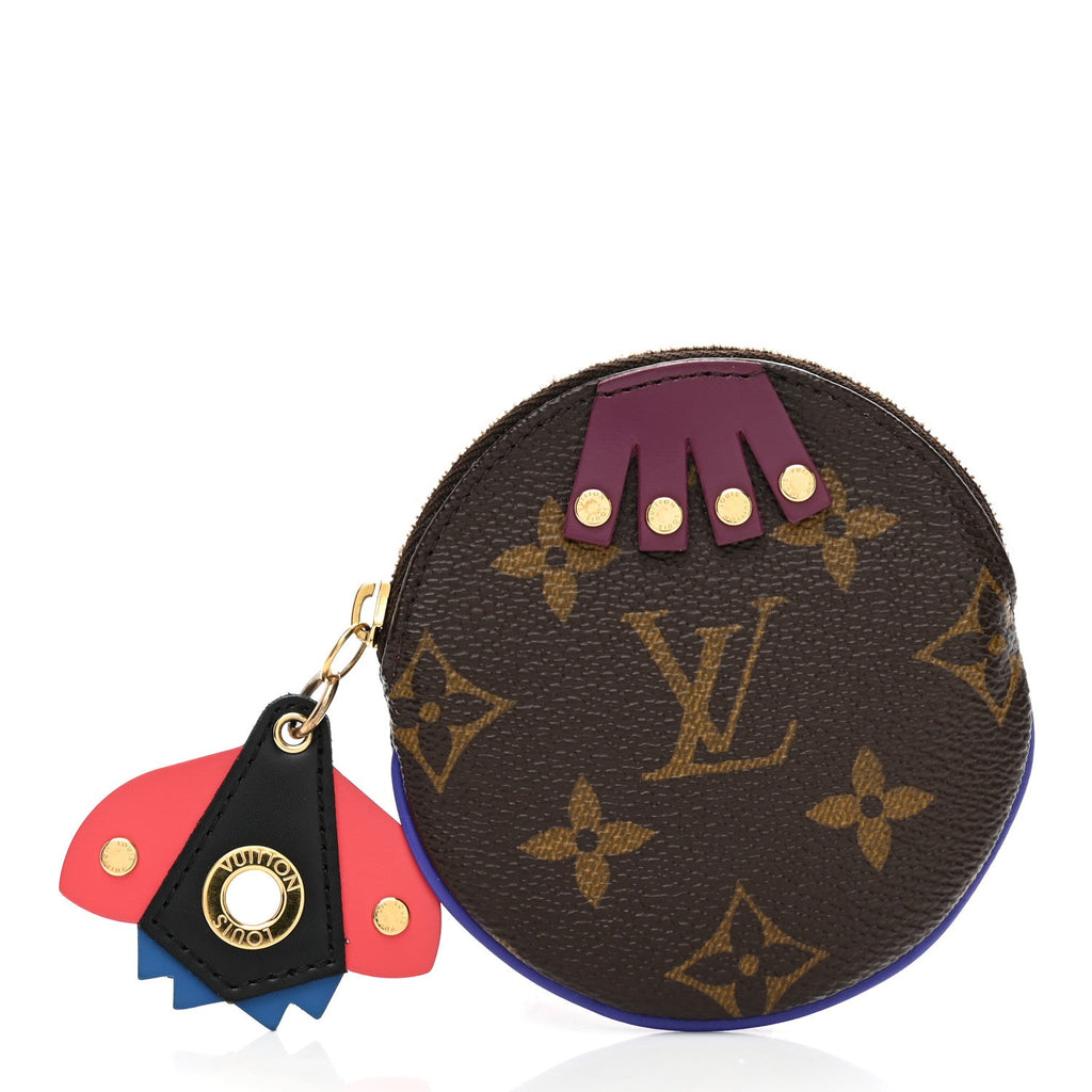 Louis Vuitton Monogram Totem Round Coin Purse Magenta