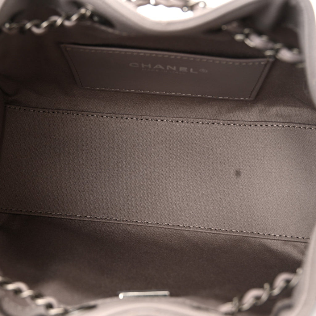 Chanel Caviar Quilted Mini Chanel 25 Handbag Dark Grey