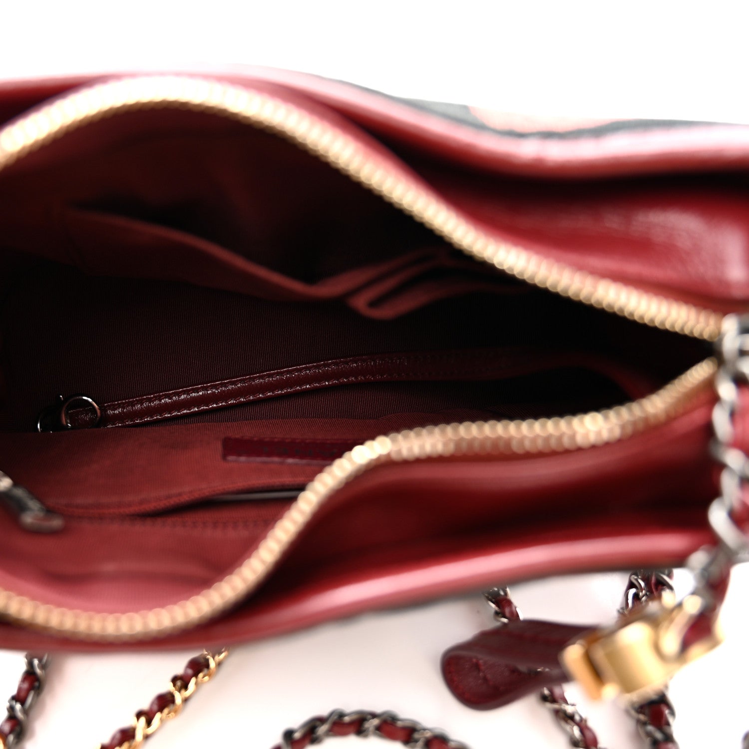 Chanel Knit Calfskin Small Gabrielle Hobo Red