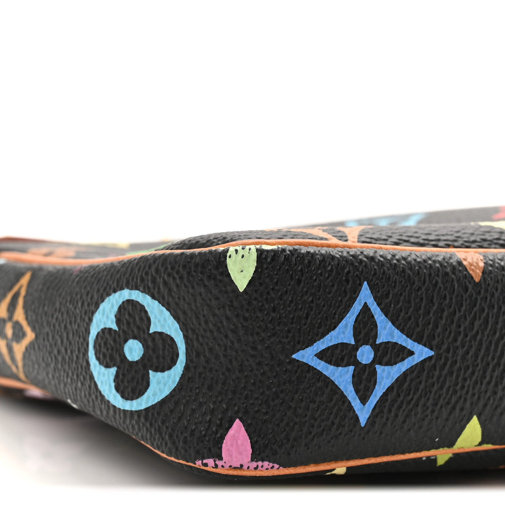 Louis Vuitton Monogram Multicolor Pochette Accessories Black