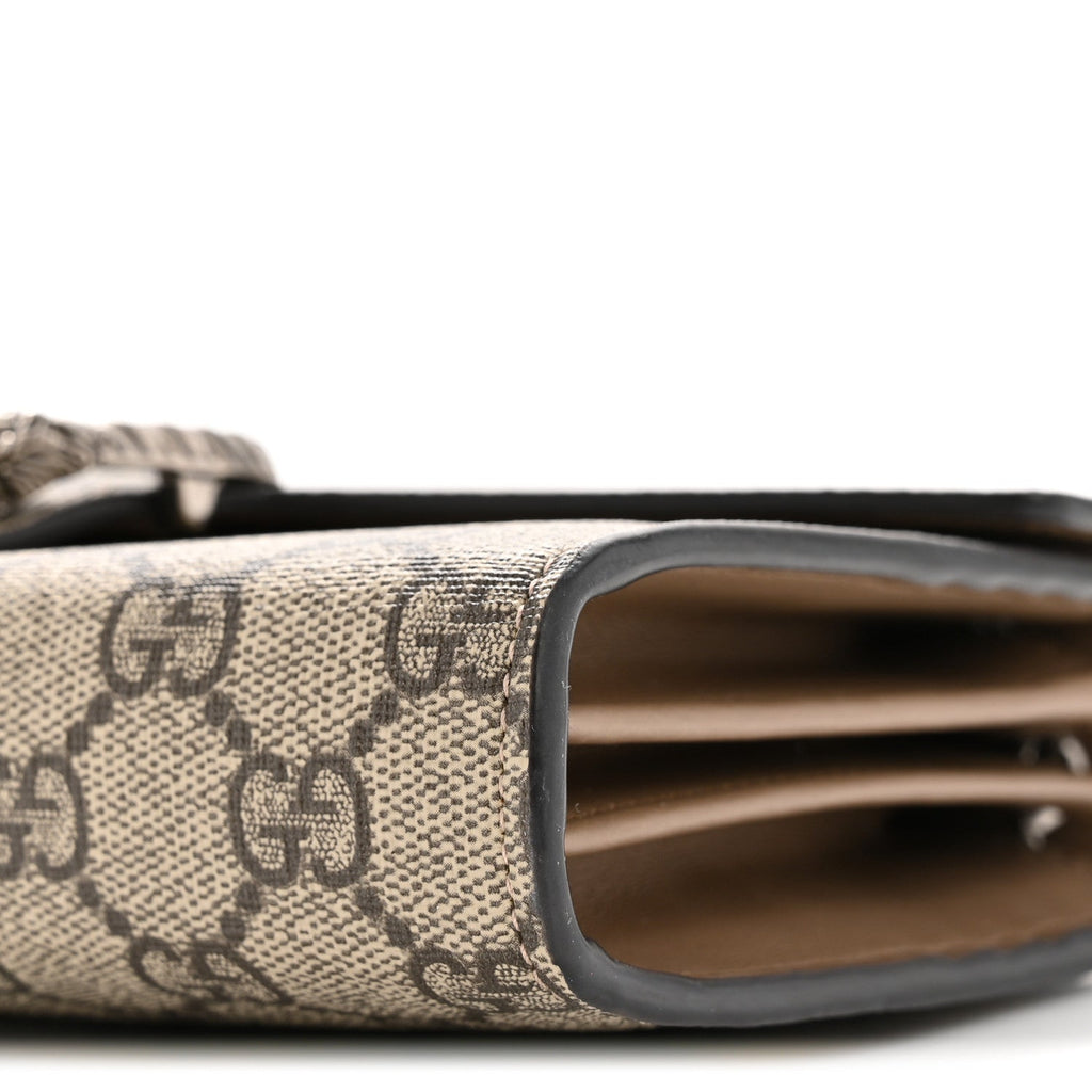 Gucci GG Supreme Monogram Mini Dionysus Chain Wallet Beige Taupe