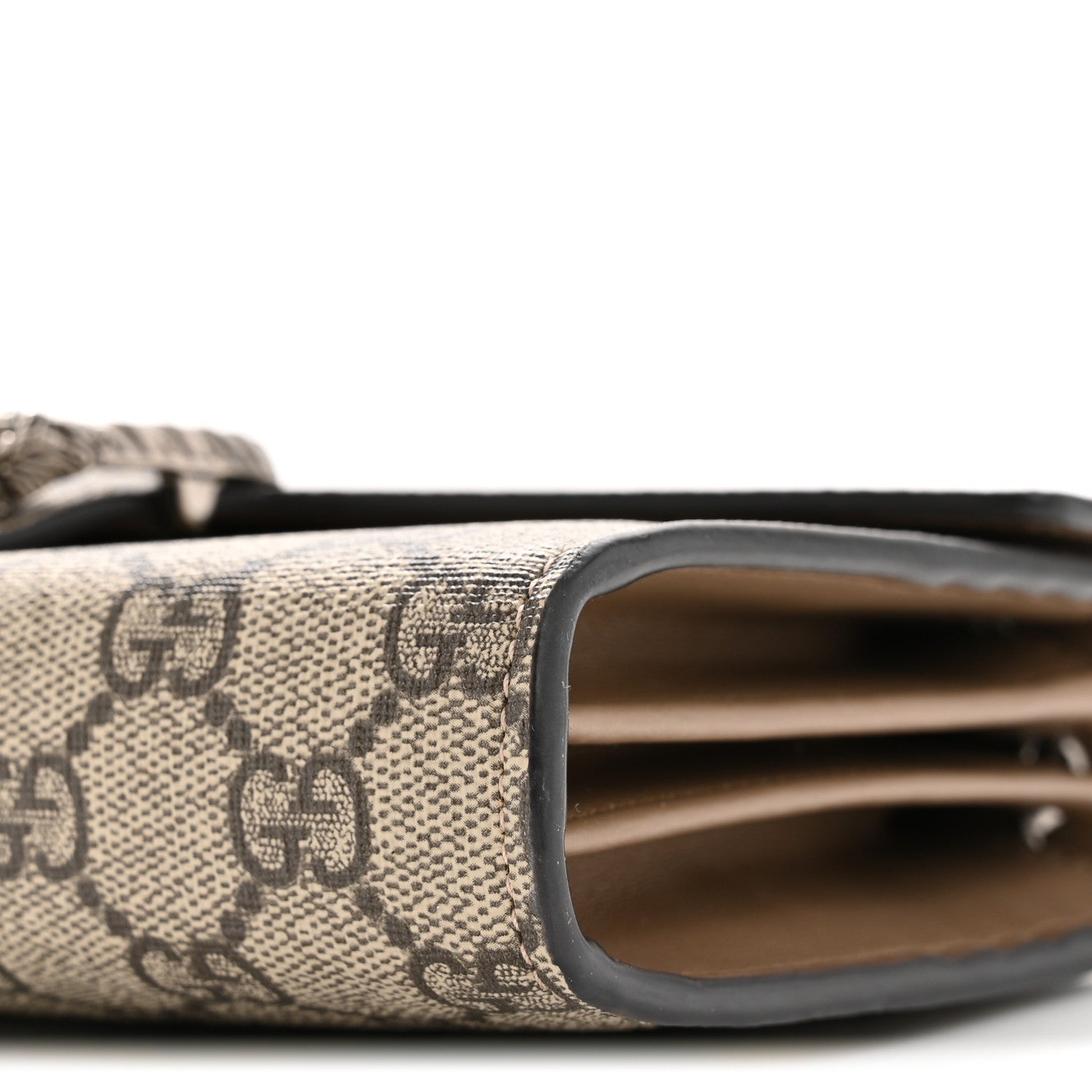 Gucci GG Supreme Monogram Mini Dionysus Chain Wallet Beige Taupe