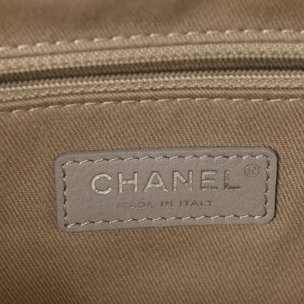 Chanel Canvas Deauville Small Bowling Bag Grey