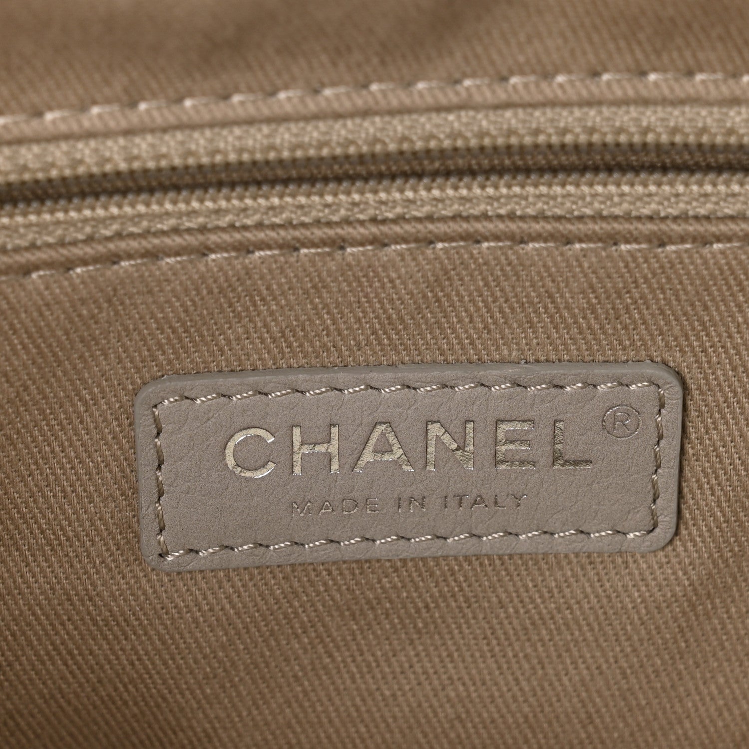 Chanel Canvas Deauville Small Bowling Bag Grey