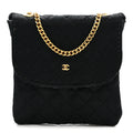 Chanel Jersey Quilted Micro Flap Bag Black