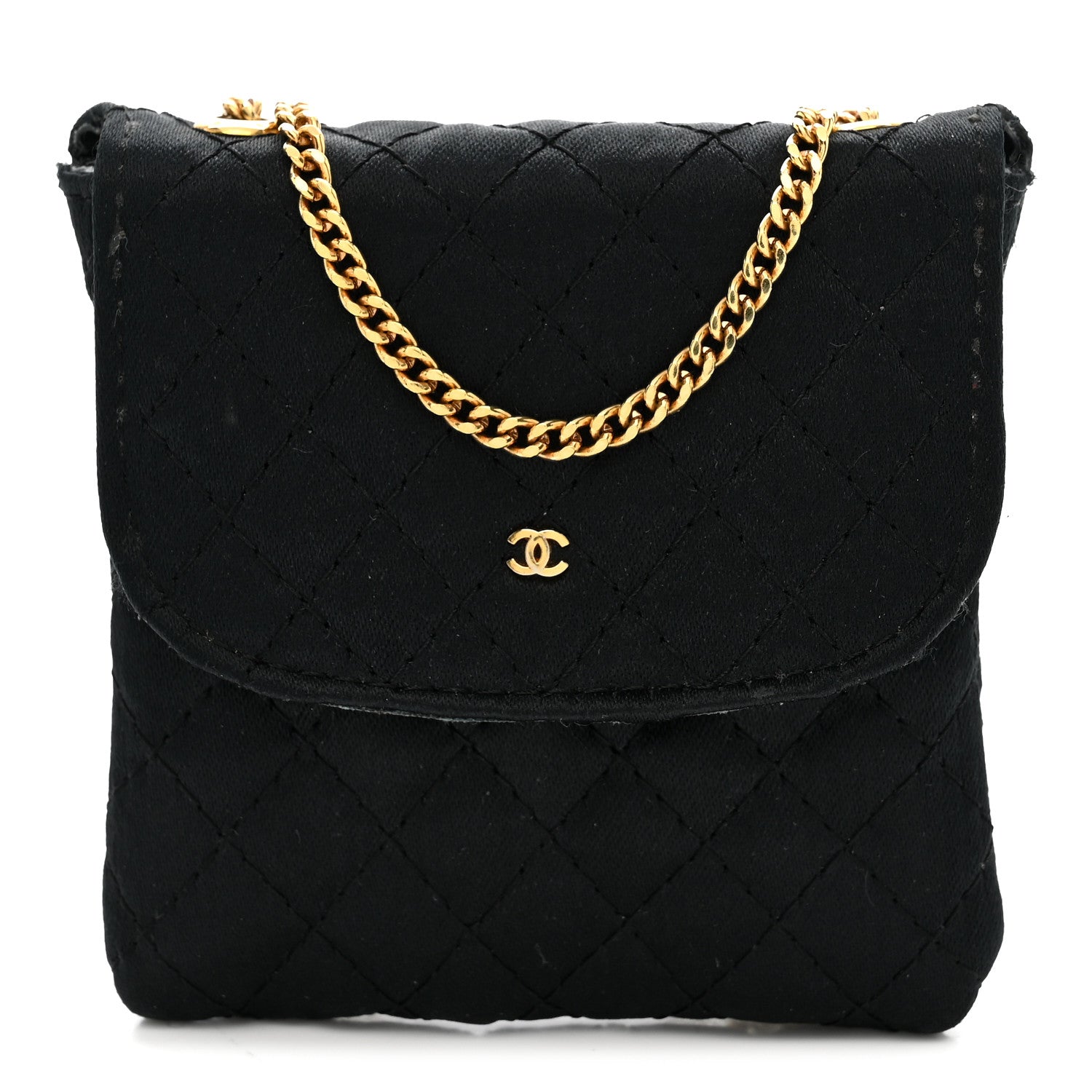 Chanel Jersey Quilted Micro Flap Bag Black