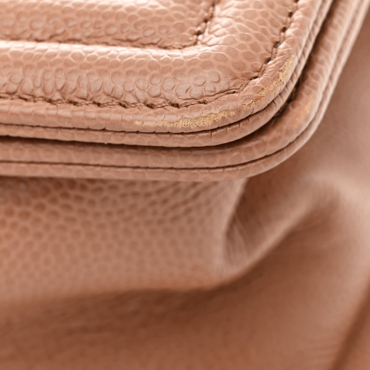 Chanel Caviar Chevron Quilted Medium Boy Flap Brown
