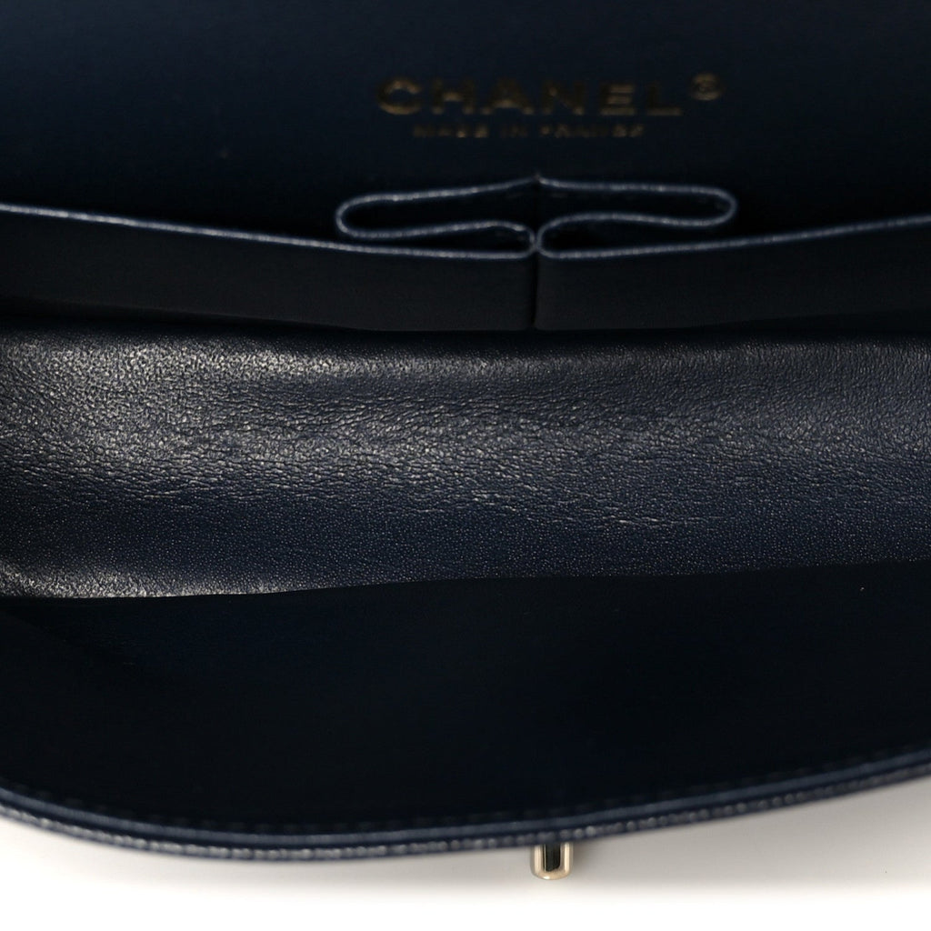 Chanel Caviar Quilted Medium Double Flap Navy