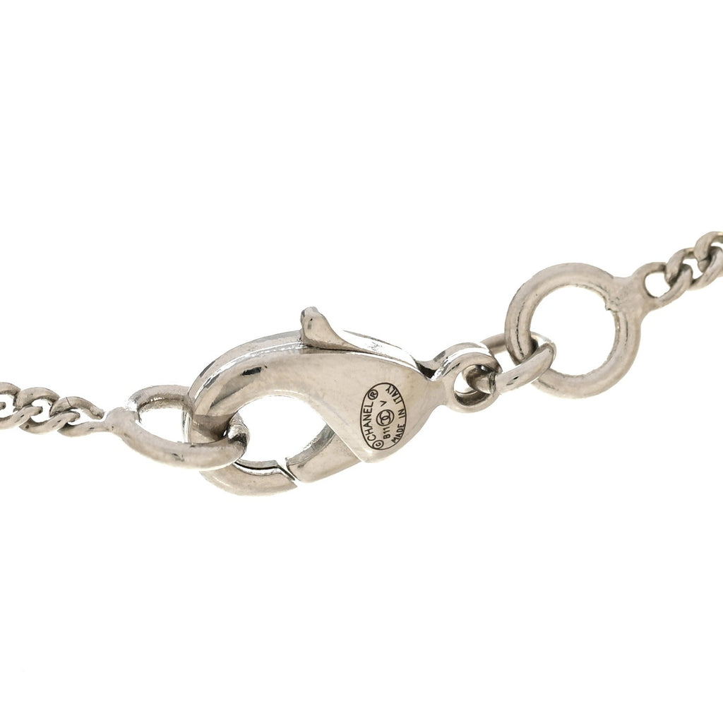 Crystal Timeless CC Necklace Silver