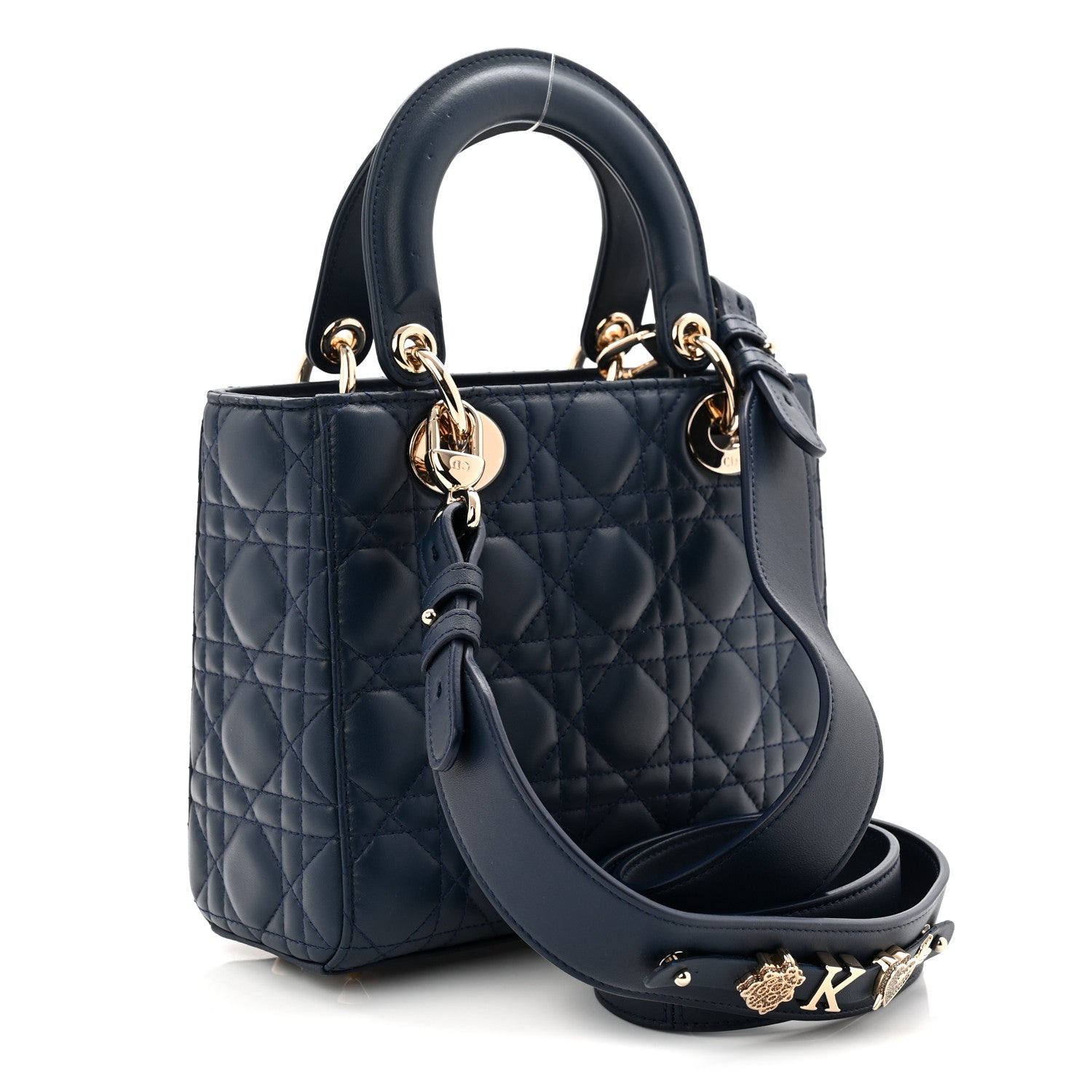 Christian Dior Lambskin Cannage Small My ABCDior Lady Dior Blue