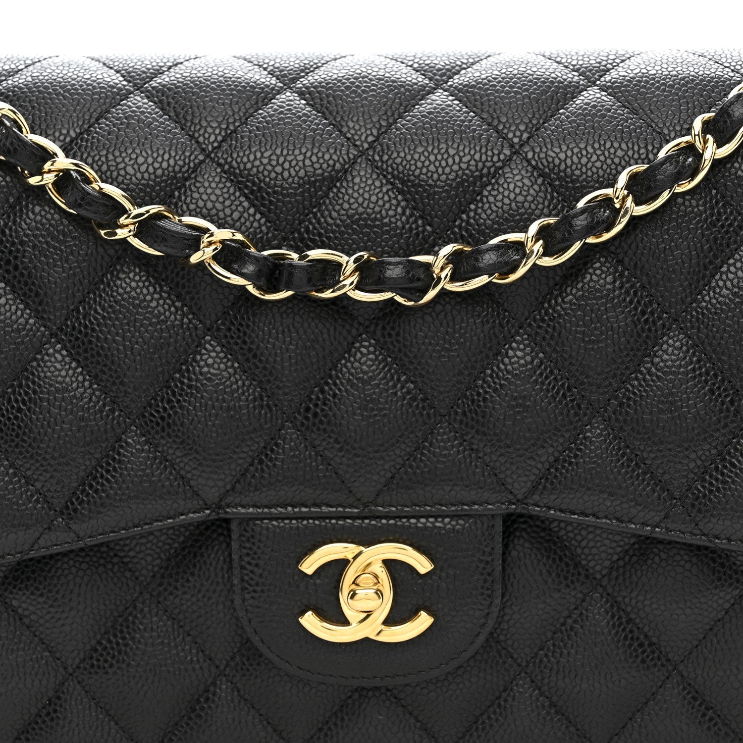 Chanel Caviar Quilted Jumbo Double Flap Black