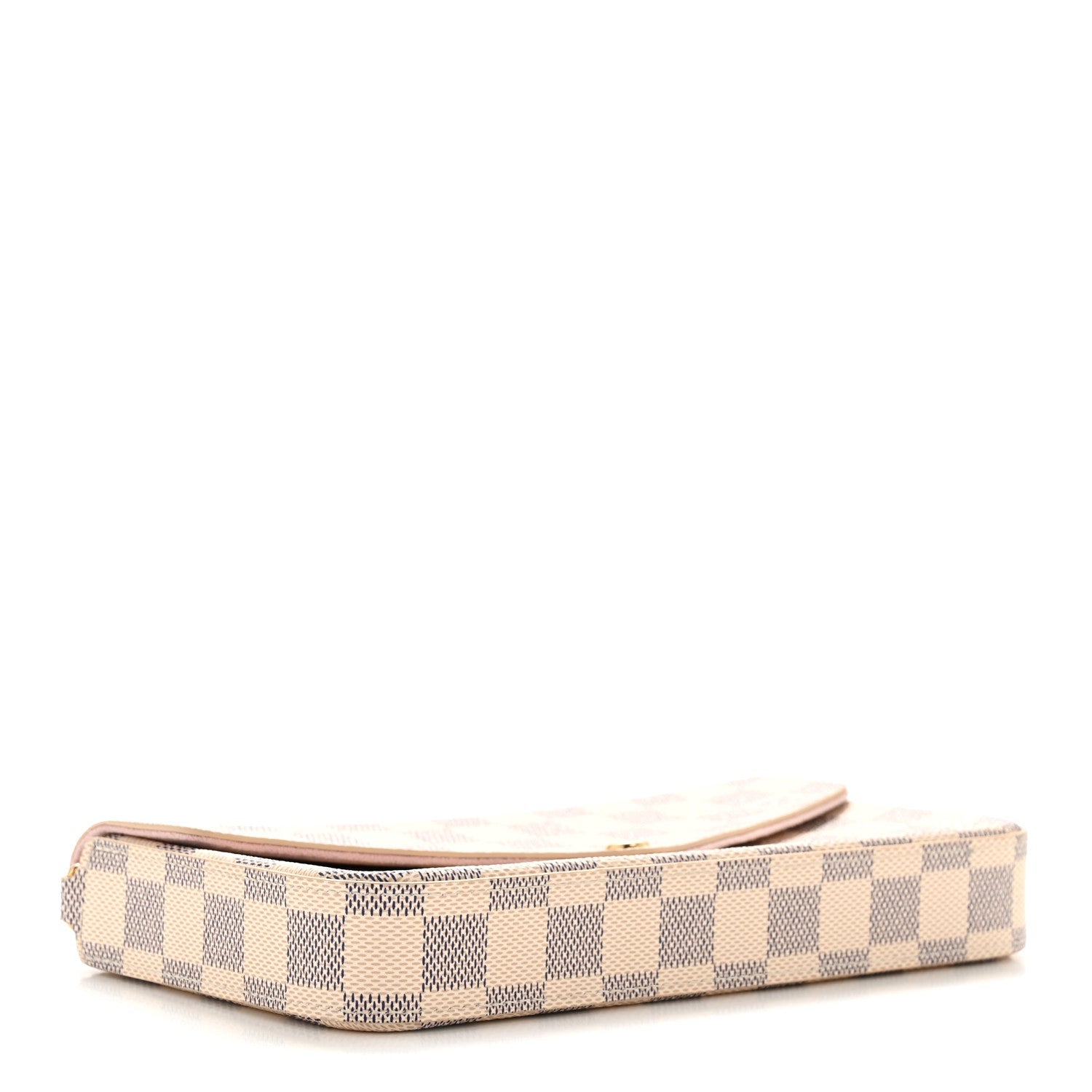 Louis Vuitton Damier Azur Pochette Felicie Chain Wallet Rose Ballerine