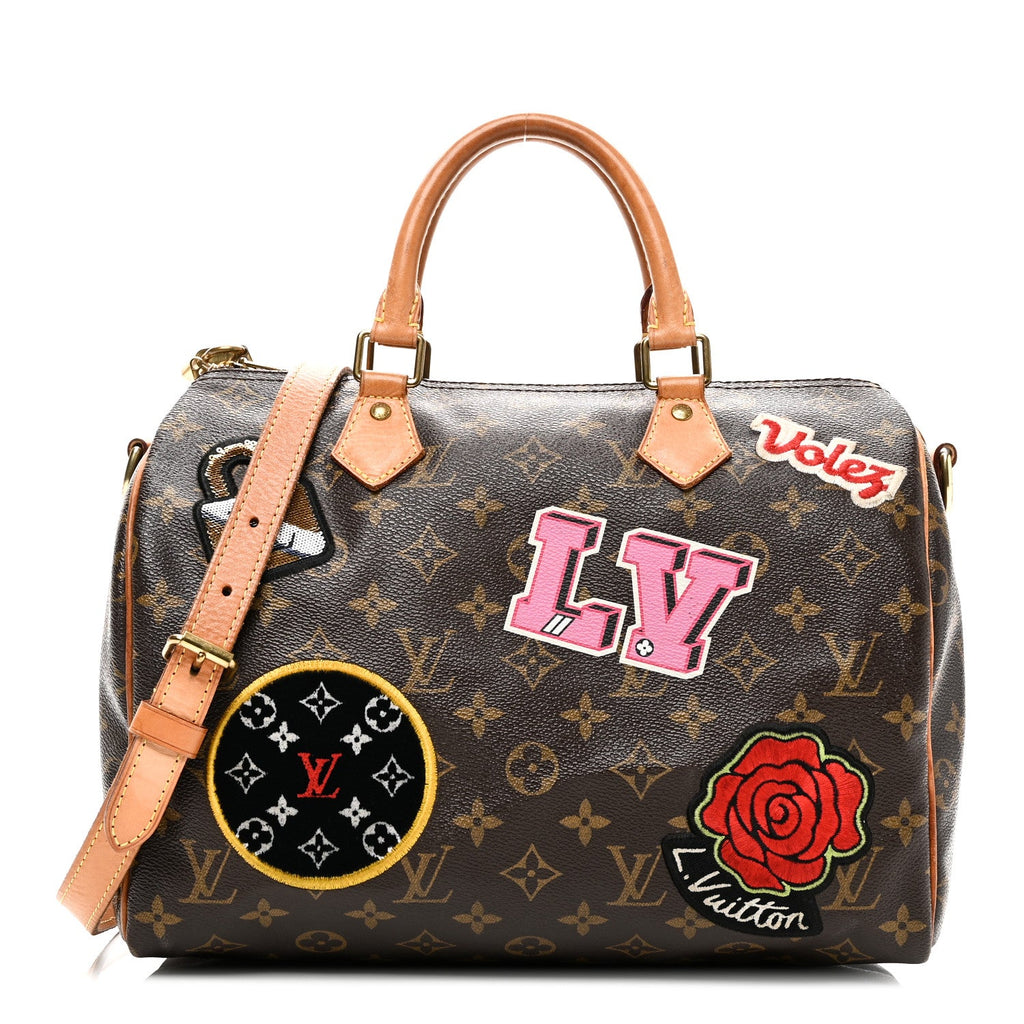 Louis Vuitton Monogram Patches Speedy Bandouliere 30