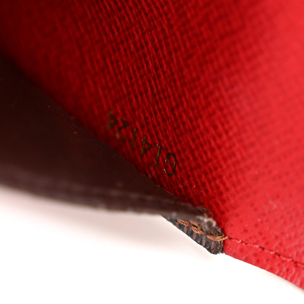 Louis Vuitton Damier Ebene Josephine Wallet Red