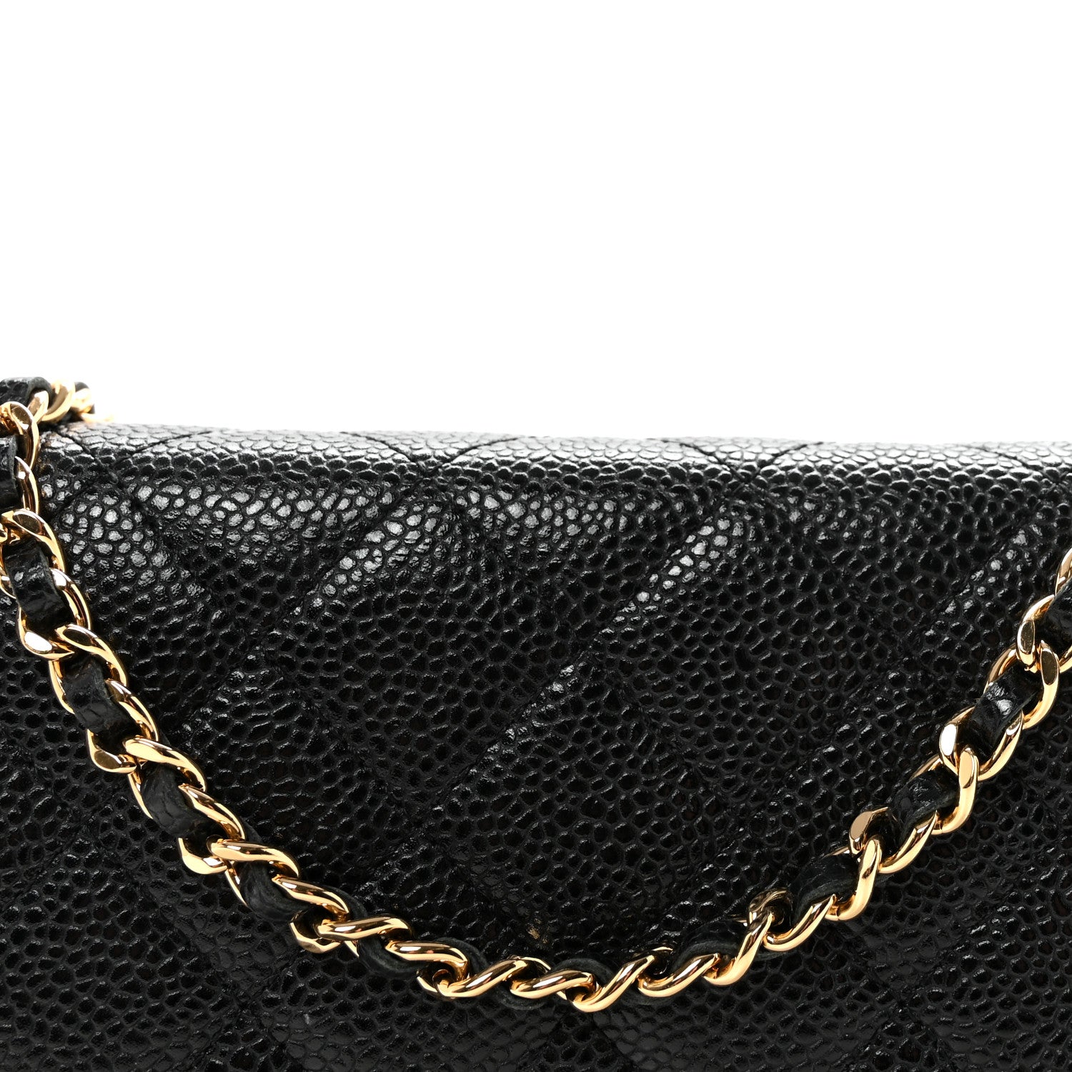 Chanel Caviar Quilted Wallet on Chain WOC Black