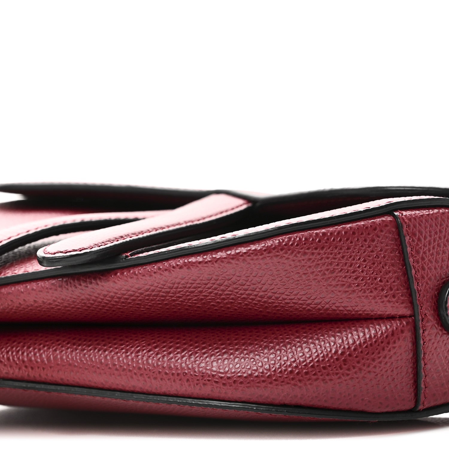 Christian Dior Grained Calfskin Mini Saddle Bag Red