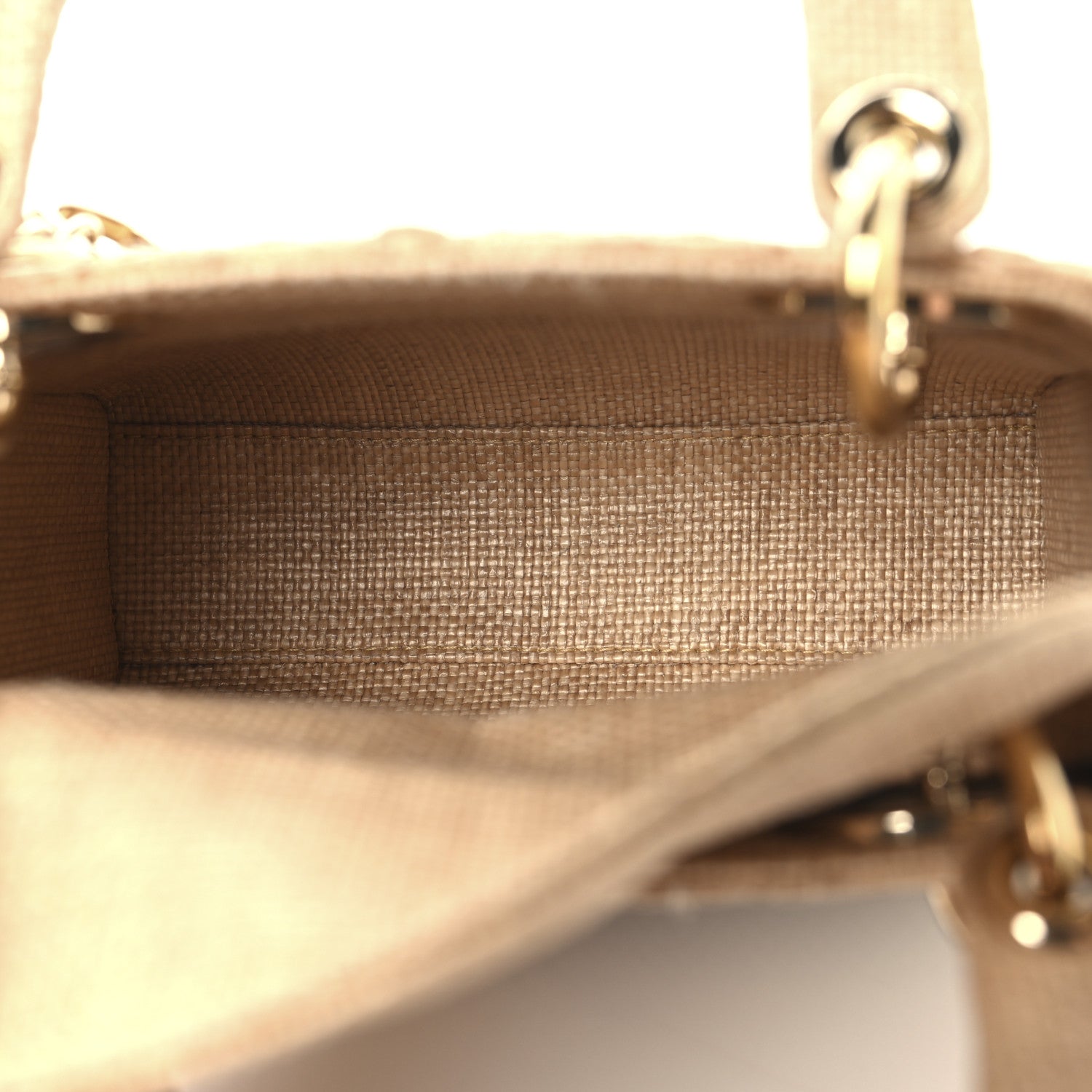 Christian Dior Raffia Woven Cannage Embroidered Mini Lady D-Lite Natural Black
