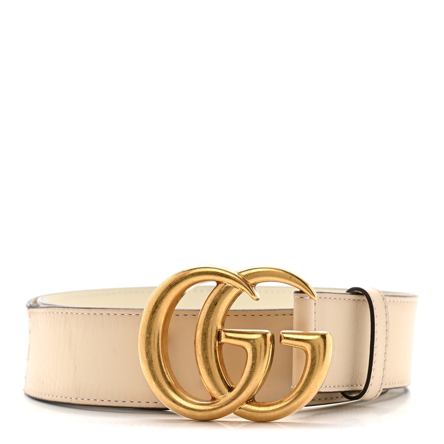Gucci Calfskin Double G 40mm Belt 85 34 Mystic White