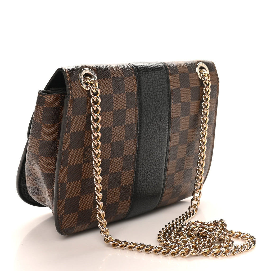 Louis Vuitton Damier Ebene Cuir Taurillon Wight Black