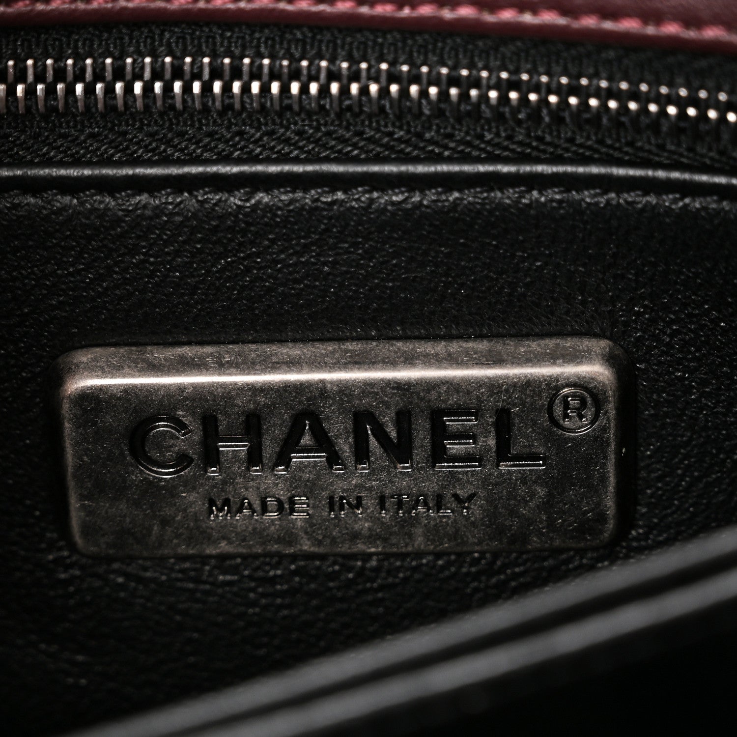 Chanel Lizard Mini Coco Handle Flap Burgundy