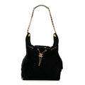 Chanel Suede Quilted Medium Chanel 25 Handbag Black