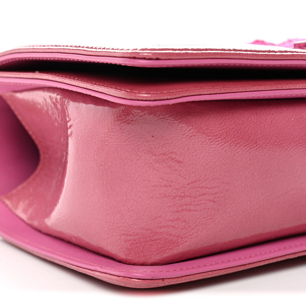 Chanel Patent Tweed Medium Boy Flap Fuchsia