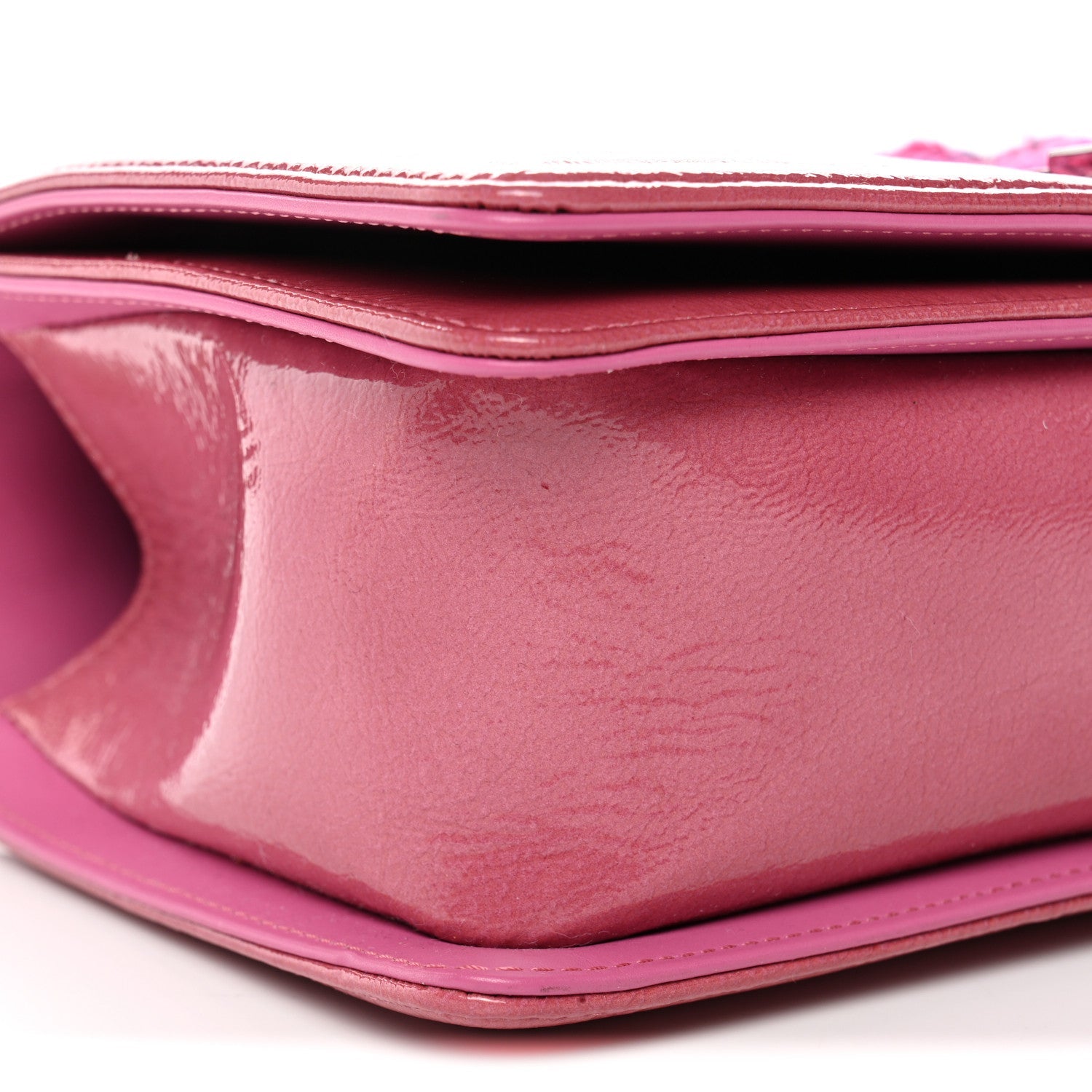 Chanel Patent Tweed Medium Boy Flap Fuchsia