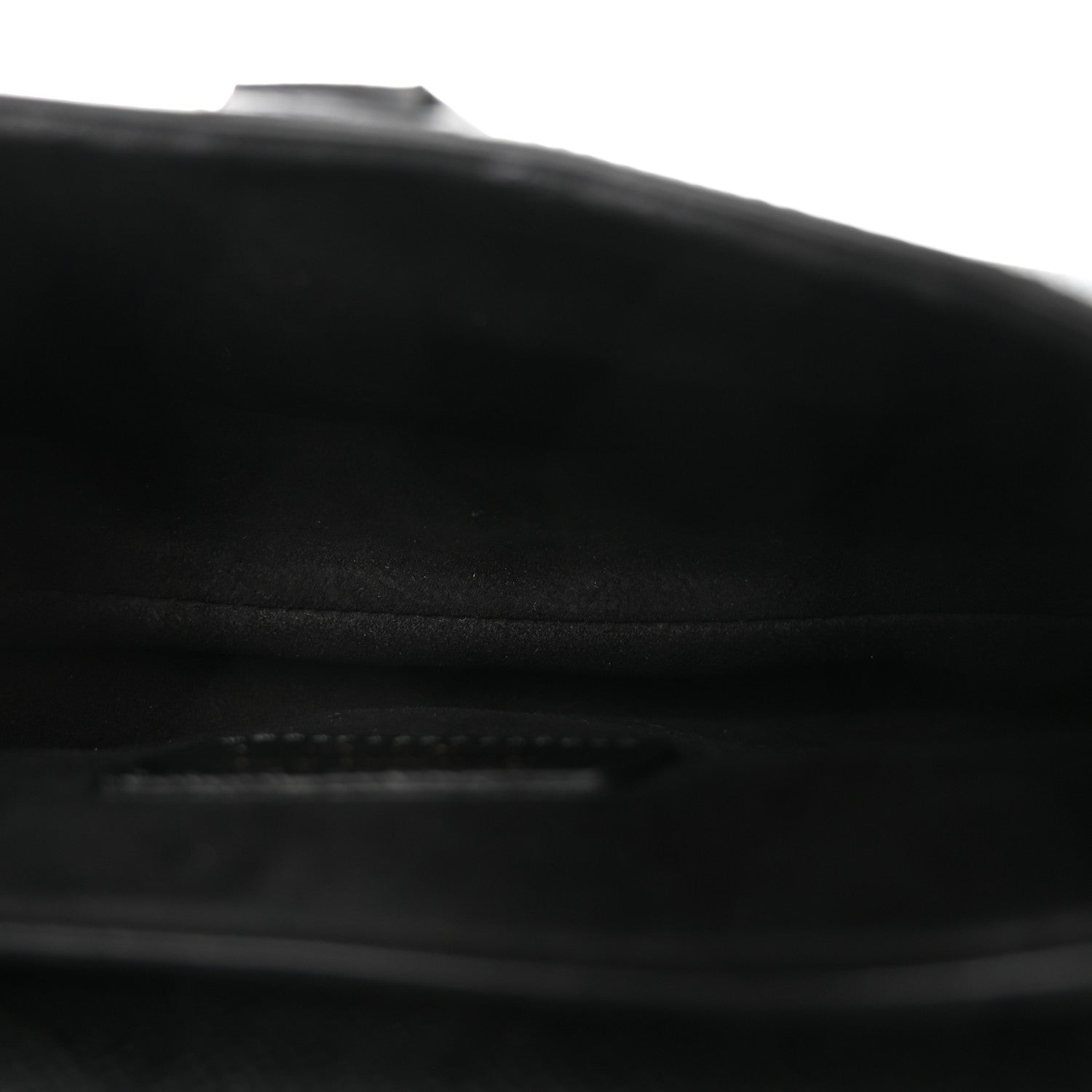 Christian Dior Grained Calfskin Mini Saddle Bag With Strap Black