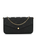 Louis Vuitton Empreinte Pochette Felicie Chain Wallet Black