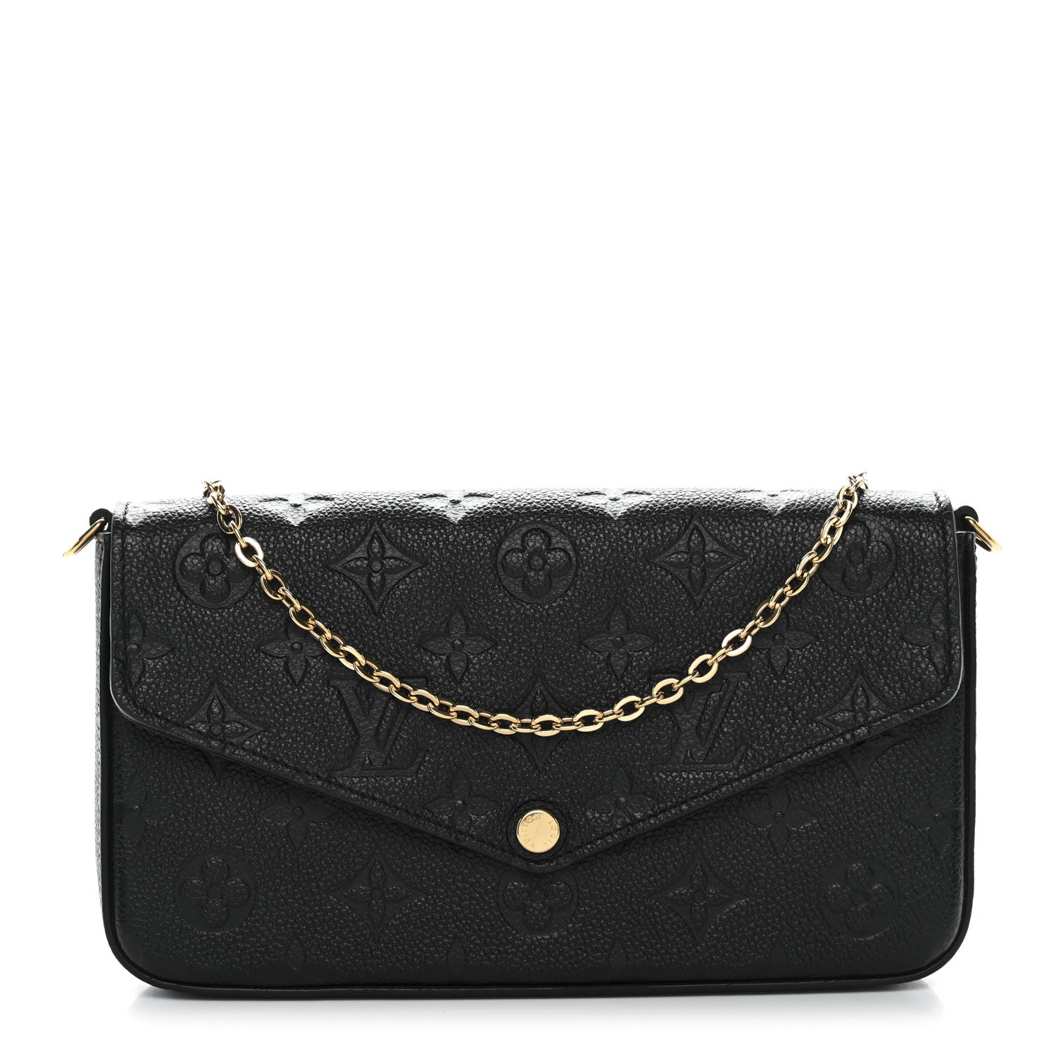 Louis Vuitton Empreinte Pochette Felicie Chain Wallet Black
