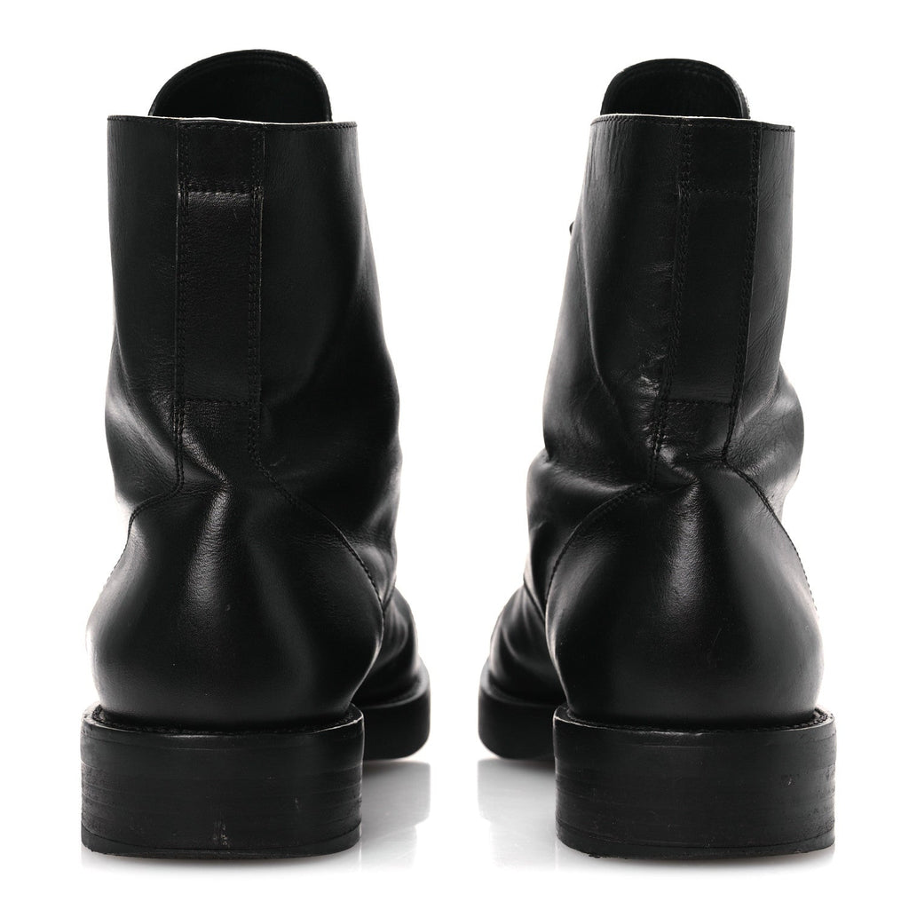 Louis Vuitton Calfskin Flat Ranger Boots 36.5 Black