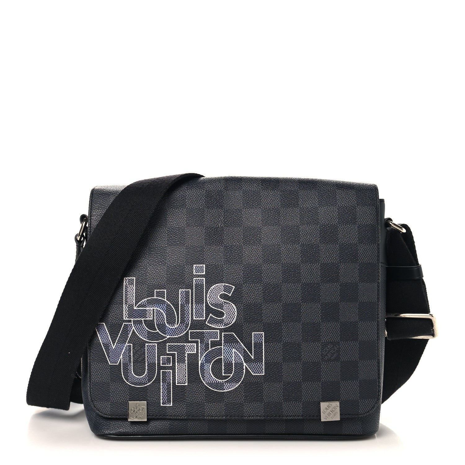 Louis Vuitton Damier Graphite Logo District PM Grey