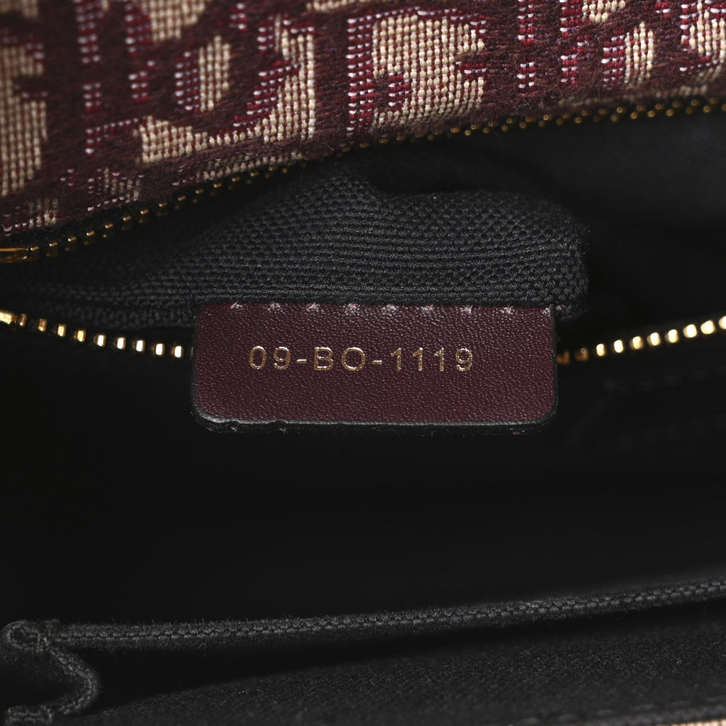 Christian Dior Oblique 30 Montaigne Flap Bag Burgundy