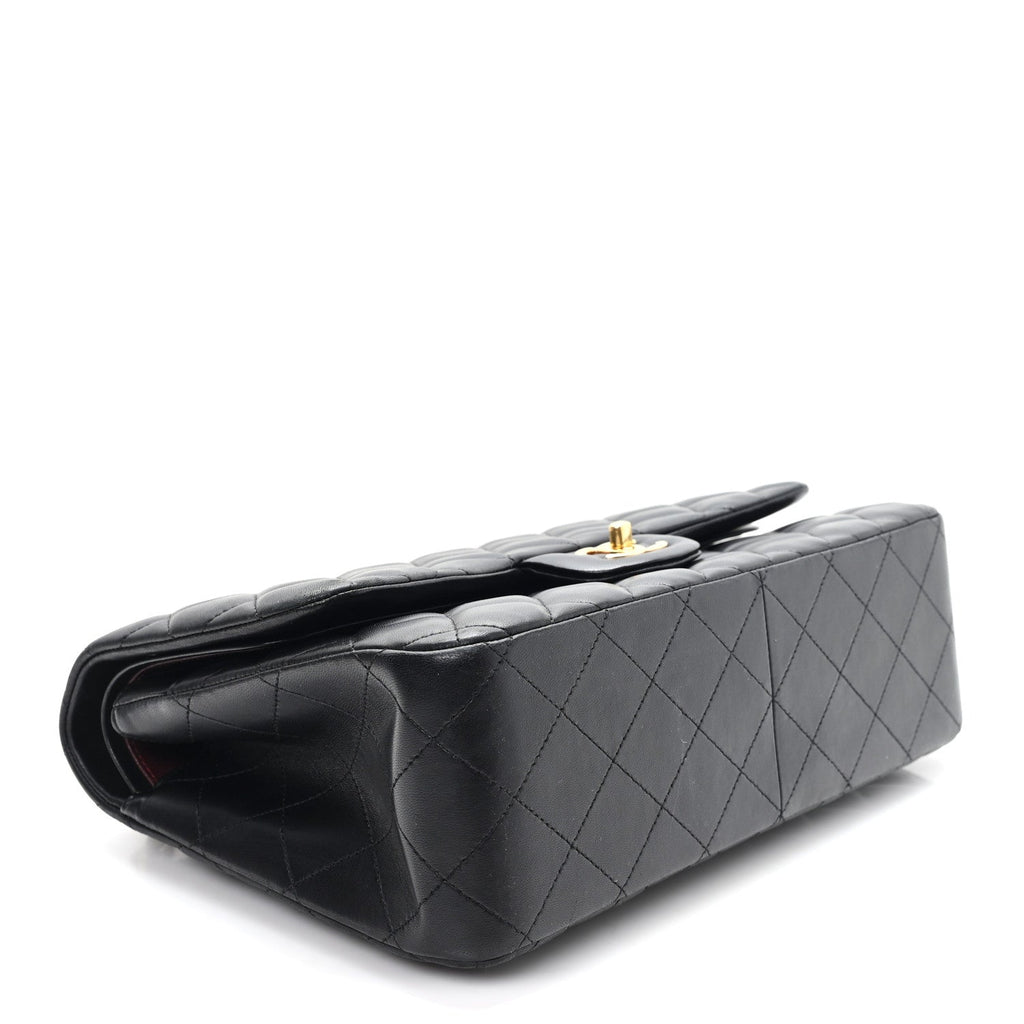 Chanel Lambskin Quilted Jumbo Double Flap Black