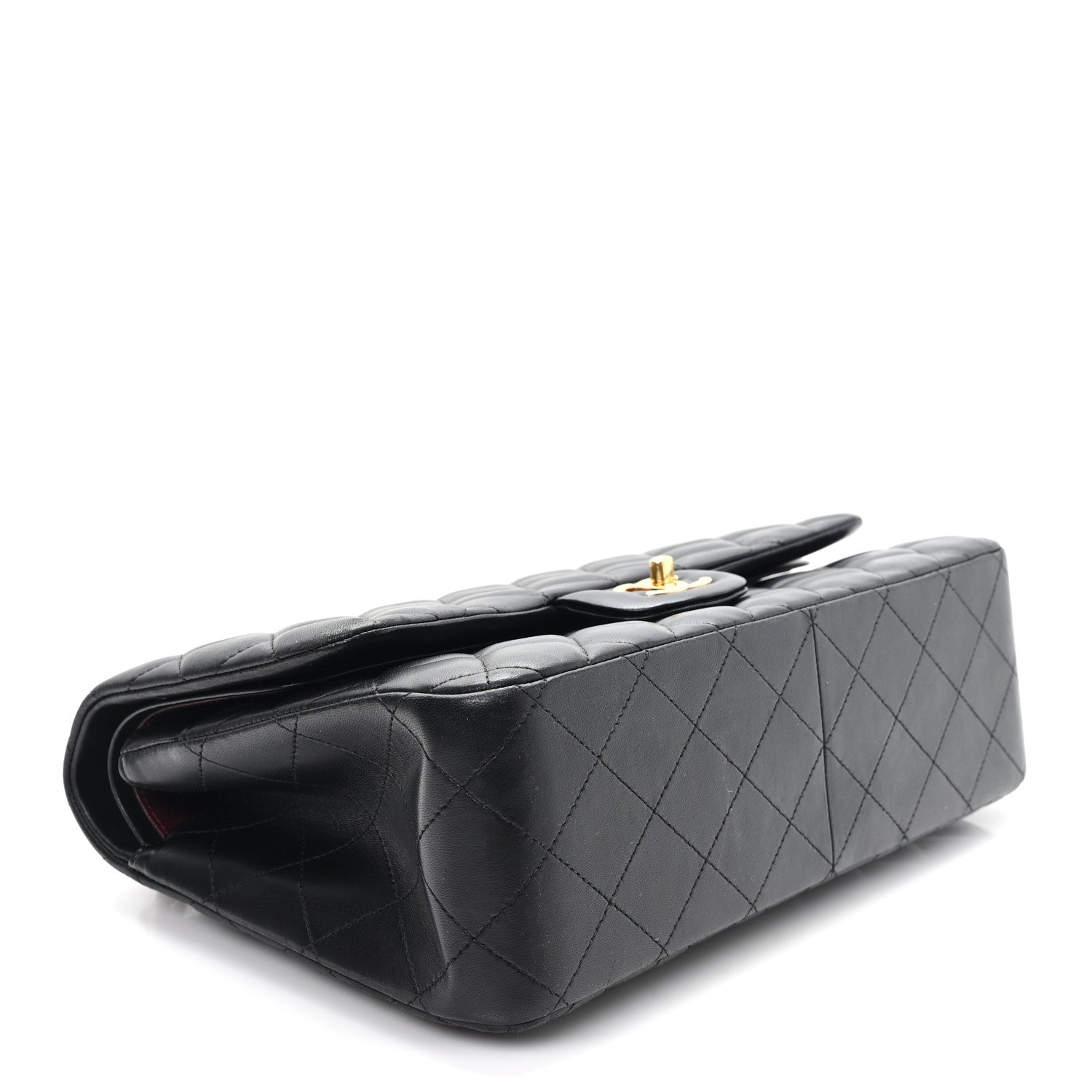 Chanel Lambskin Quilted Jumbo Double Flap Black