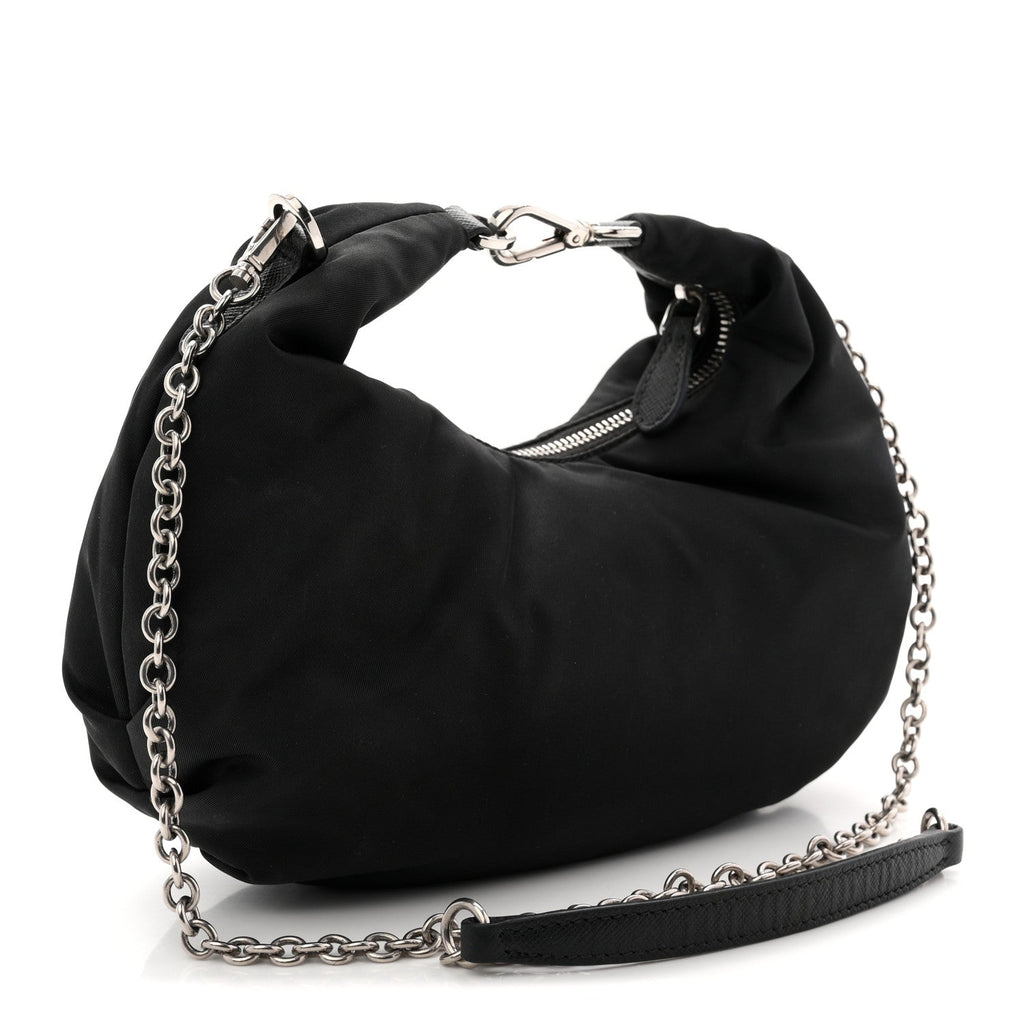 Prada Tessuto Nylon Saffiano Re-Edition 2006 Shoulder Bag Black