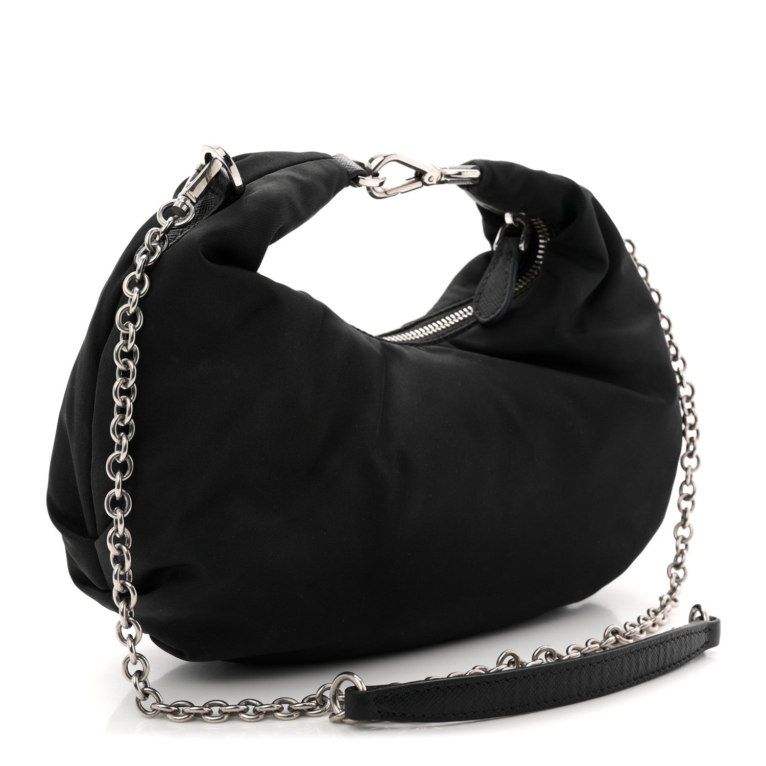 Prada Tessuto Nylon Saffiano Re-Edition 2006 Shoulder Bag Black