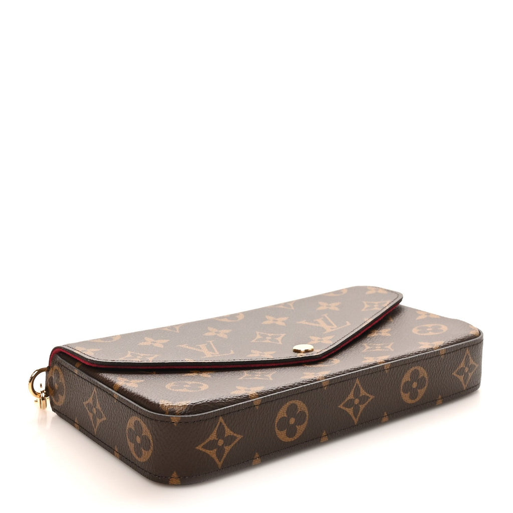 Louis Vuitton Monogram Pochette Felicie Chain Wallet Fuchsia