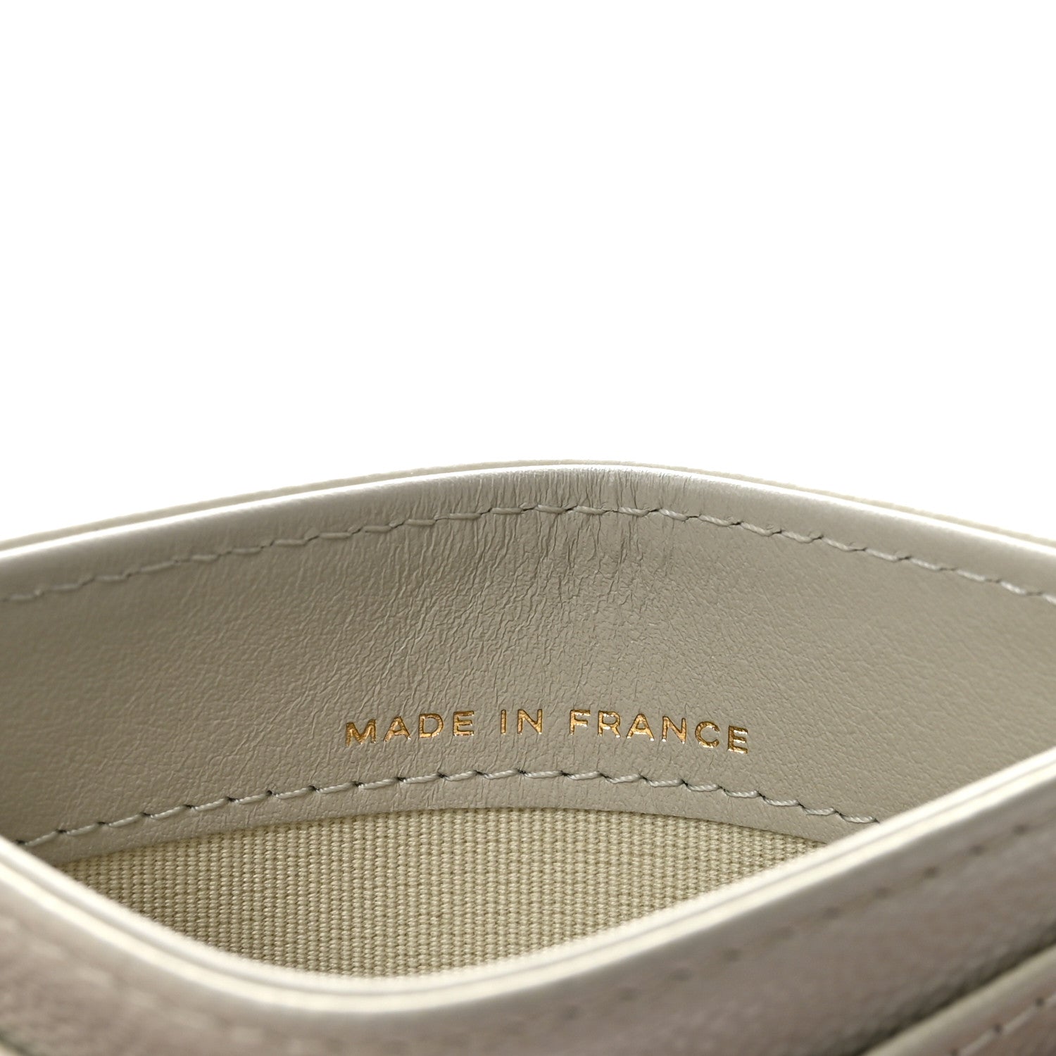 Caviar Quilted Card Holder White