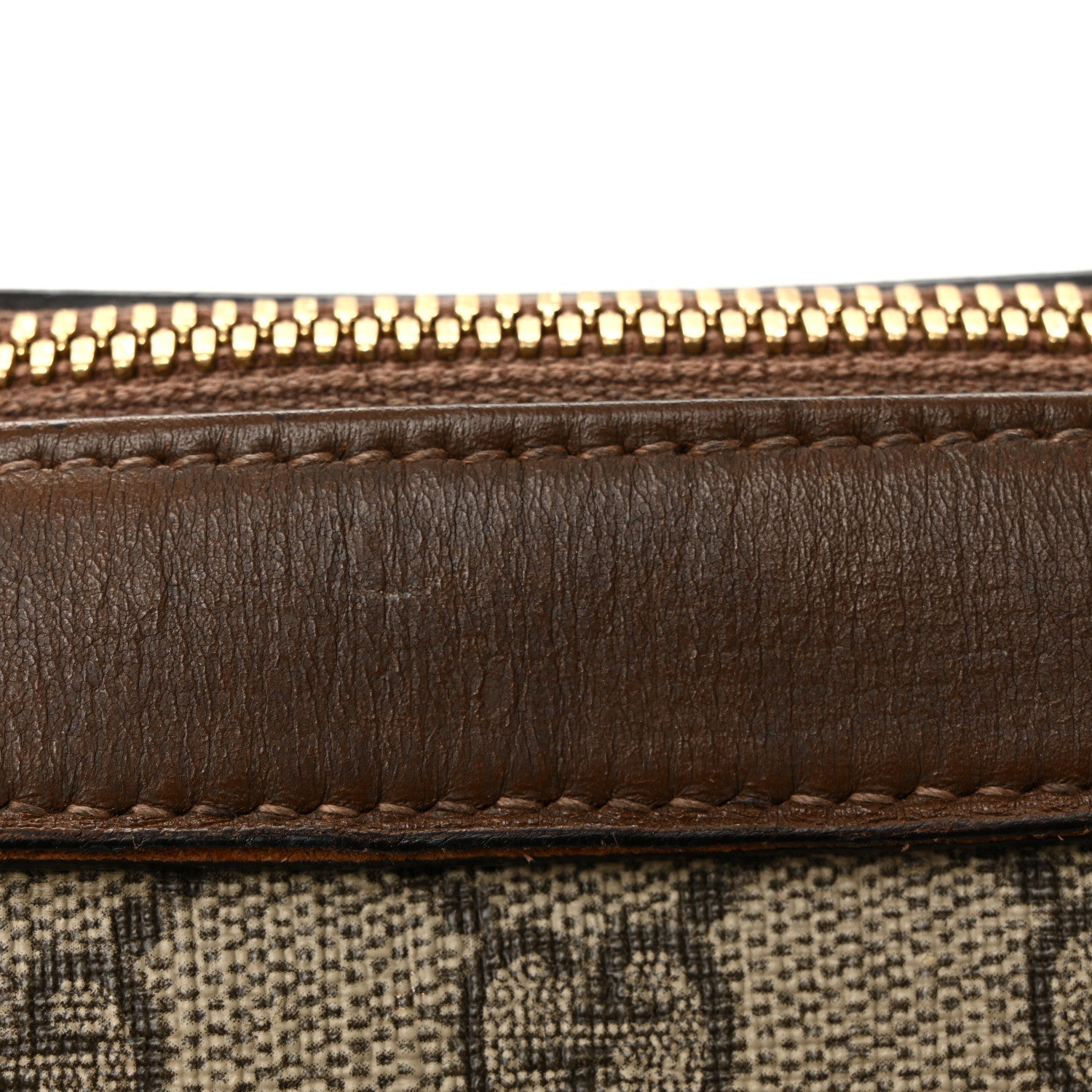Gucci GG Supreme Monogram Small Horsebit 1955 Shoulder Bag Beige Brown Sugar