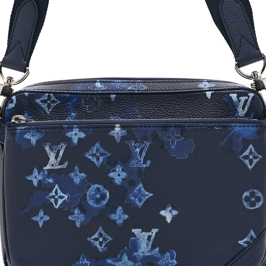 Louis Vuitton Monogram Ink Watercolor Trio Messenger Bag Blue