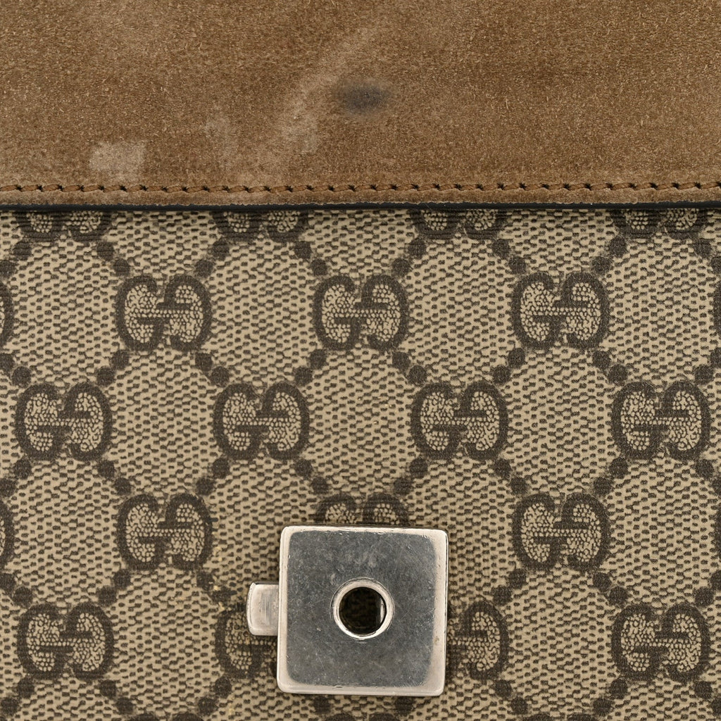 Gucci GG Supreme Monogram Small Dionysus Shoulder Bag Taupe