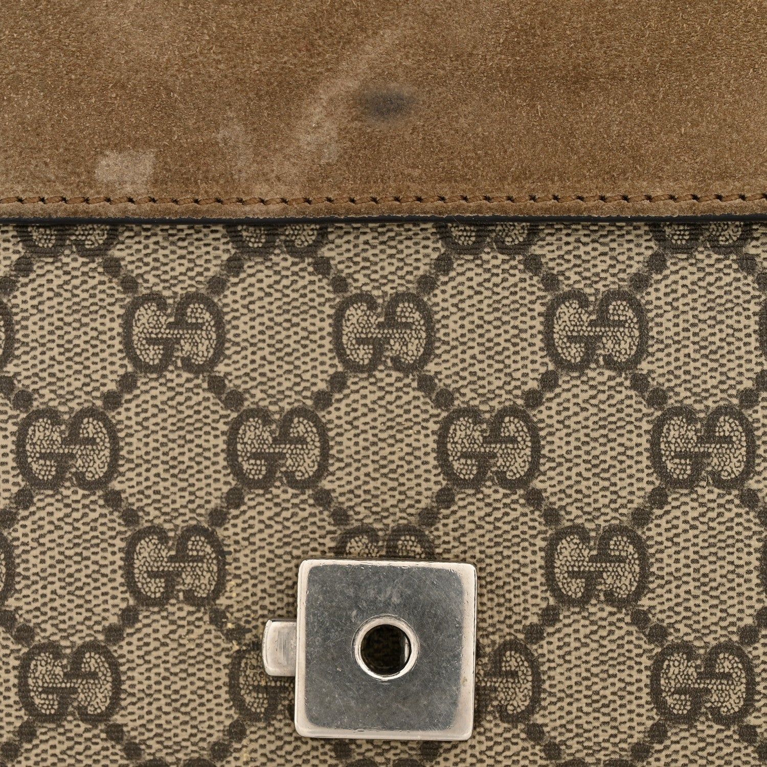 Gucci GG Supreme Monogram Small Dionysus Shoulder Bag Taupe