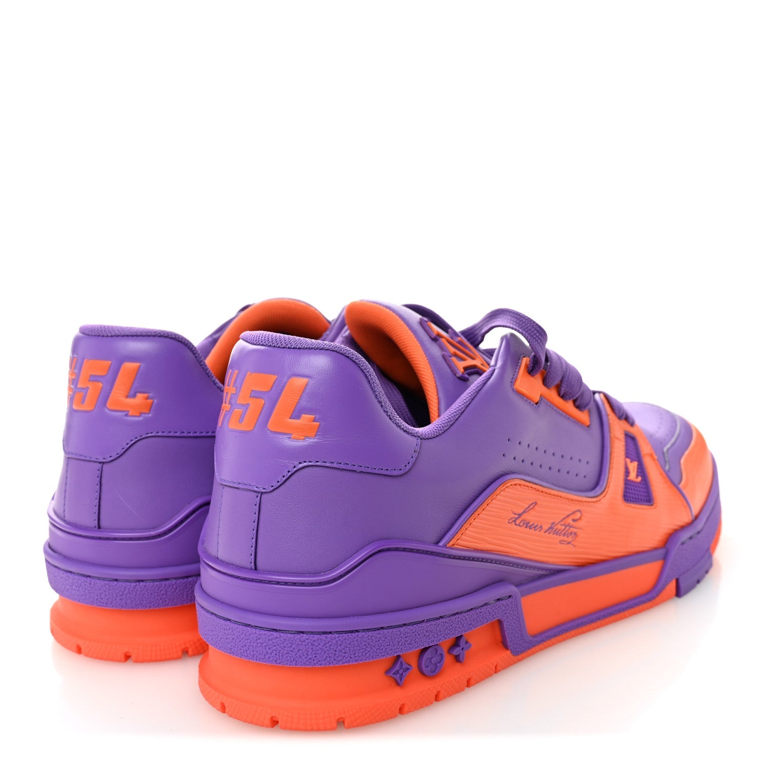Louis Vuitton Calfskin Epi Mens LV Trainer Sneakers 9 Violet