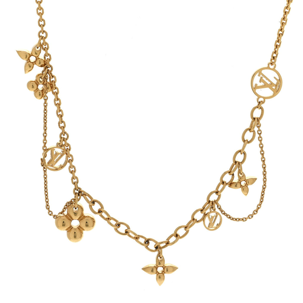 Louis Vuitton Metal Blooming Supple Necklace Gold
