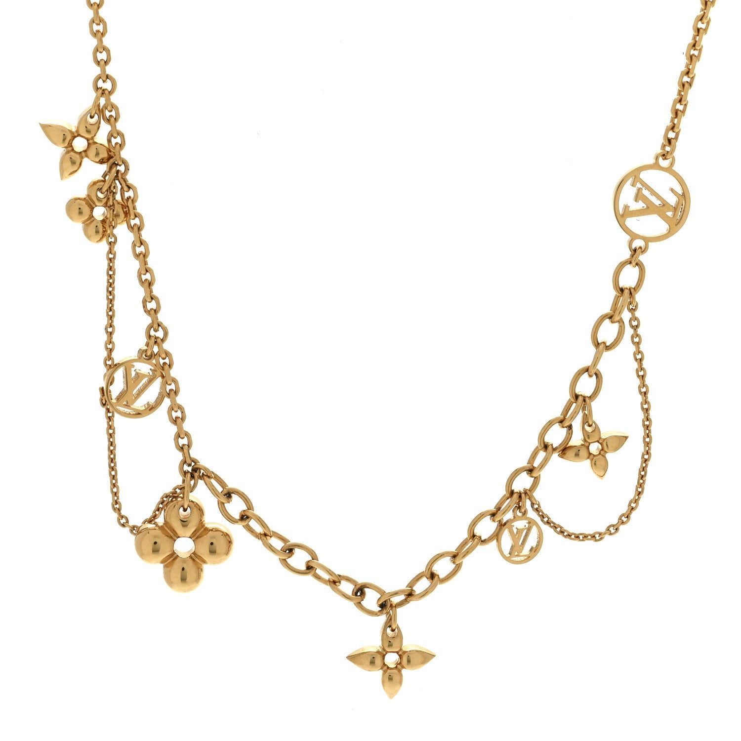 Louis Vuitton Metal Blooming Supple Necklace Gold